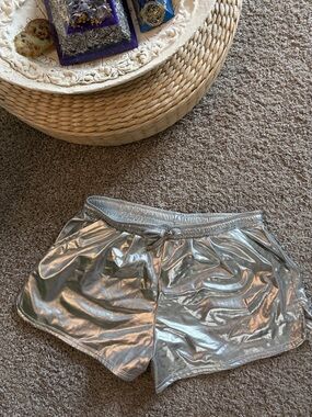 TANDISK - “New” Silver Metallic Athletic Shorts